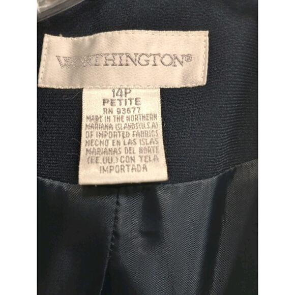 Worthington Blazer Power Jacket 14P Black Business Career Office Workwear Luxury - Picture 14 of 16
